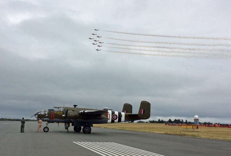 snowbirds over b29