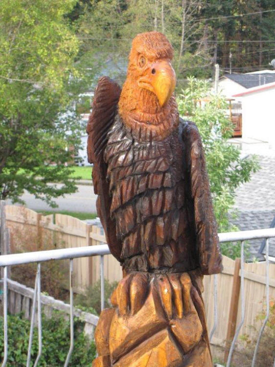 carving on the deck